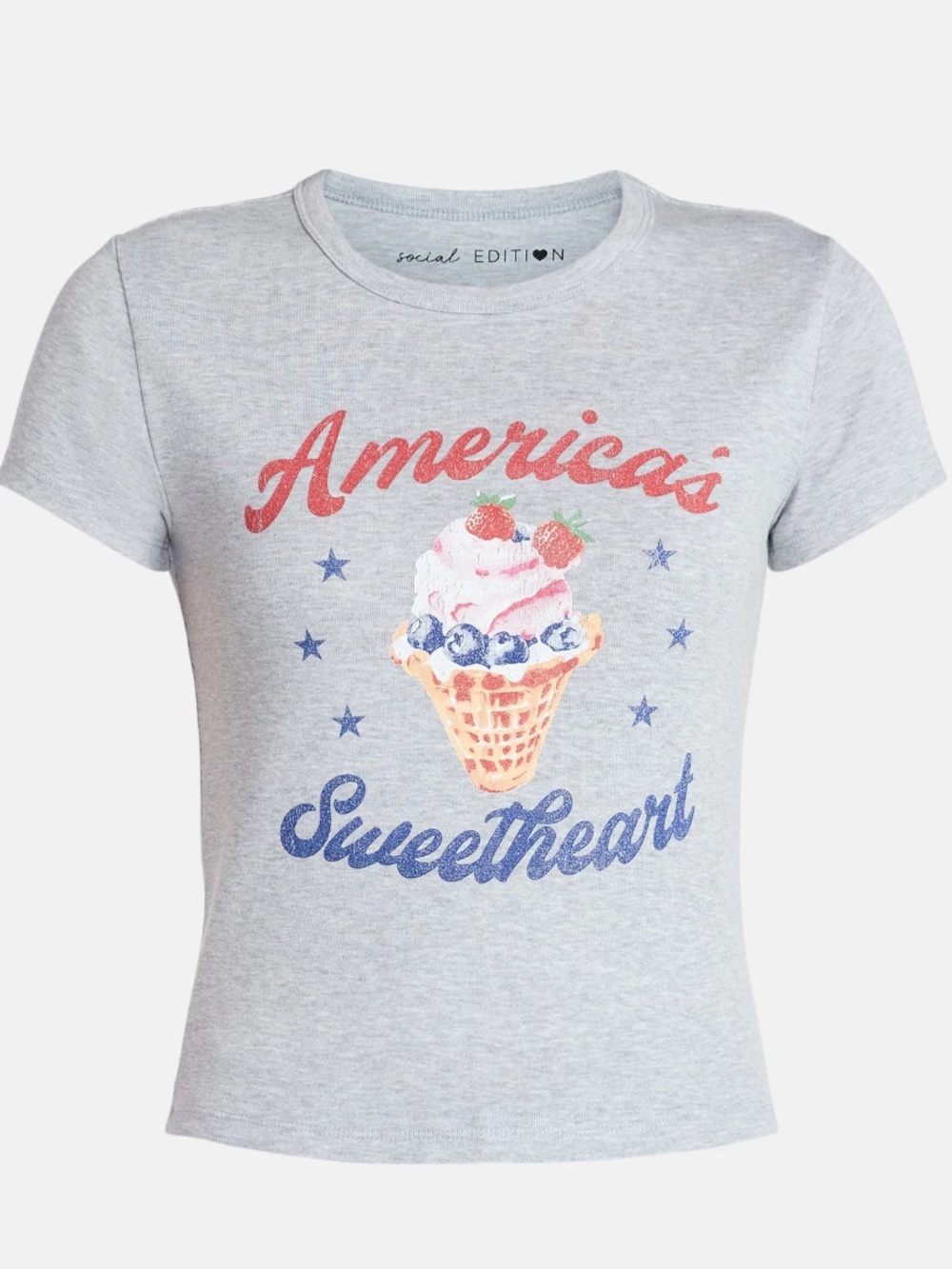 Social Edition Women's America’s Sweetheart Graphic Tee with Short Sleeves